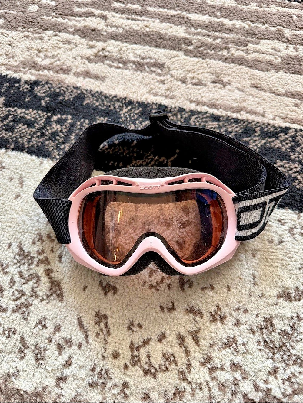 Kids Scott Pink & Black Ski Goggles